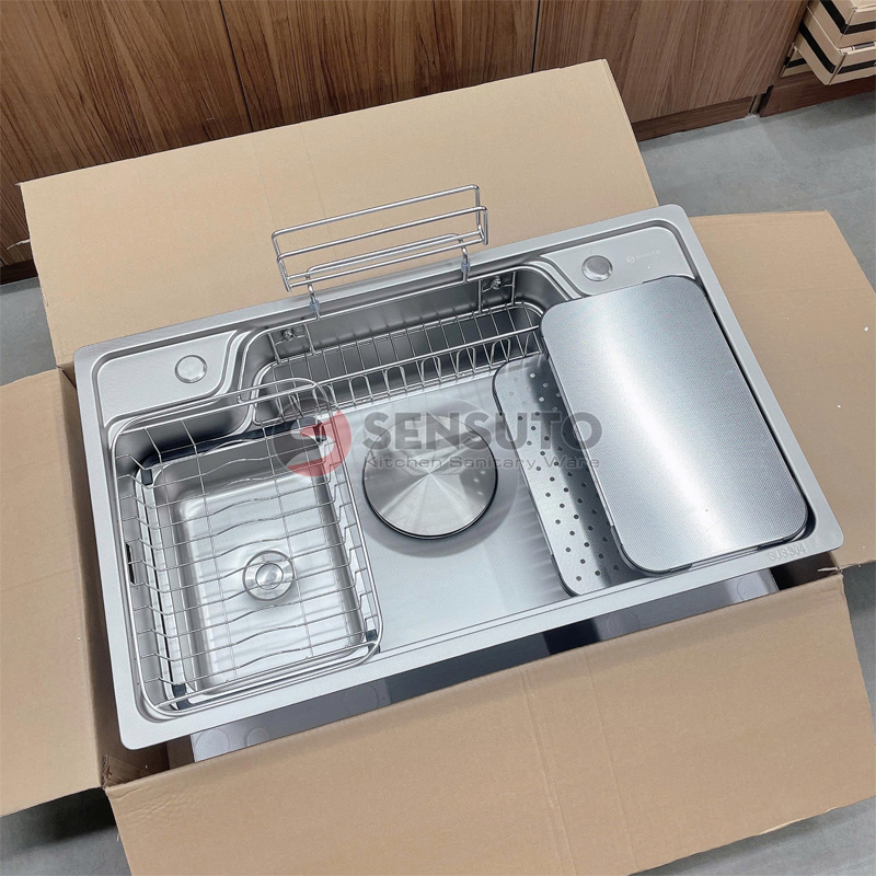 Chậu rửa bát 1 hố Sensuto XLG7848TS chính hãng cao cấp