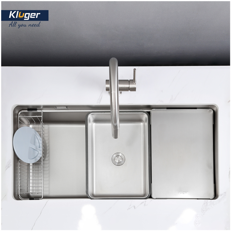 Chậu rửa bát Kluger KU7844FS Plus lắp âm bàn hiện đại