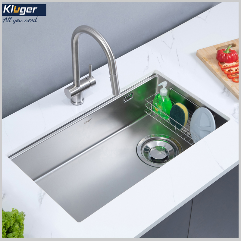 Lòng chậu Kluger KY8045FS – S80 sâu Ngăn nước bắn ra ngoài, phù hợp với các nồi chảo cỡ lớn 