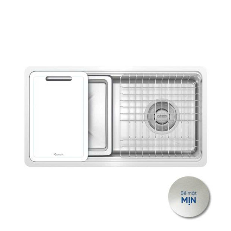 Chậu rửa bát Konox Tari 780SM – 1 hố inox SUS304 bề mặt mịn, thiết kế phong cách Nhật
