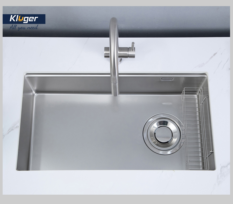 Bề mặt SUPER LINEN chậu rửa Kluger KY8045SL chống xước, dễ vệ sinh