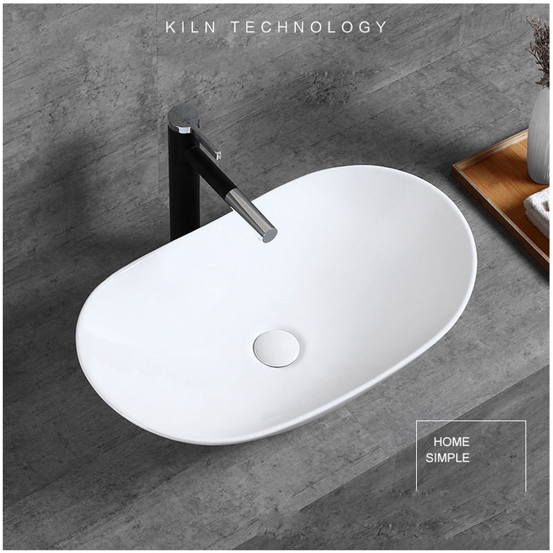 Chậu rửa mặt lavabo sứ cao cấp thiết kế tối giản H212