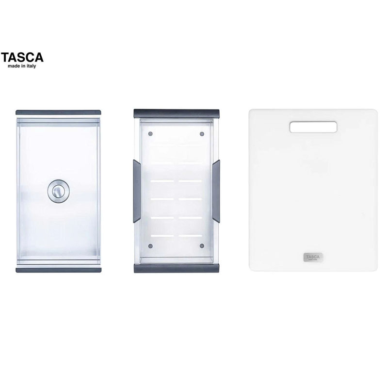 Bộ phụ kiện rổ VY, khay VY và thớt nhựa đi kèm