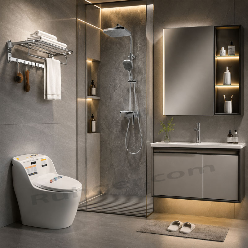Combo thiết bị vệ sinh phòng tắm CB301 đồng bộ cho nhà ở, chung cư và biệt thự