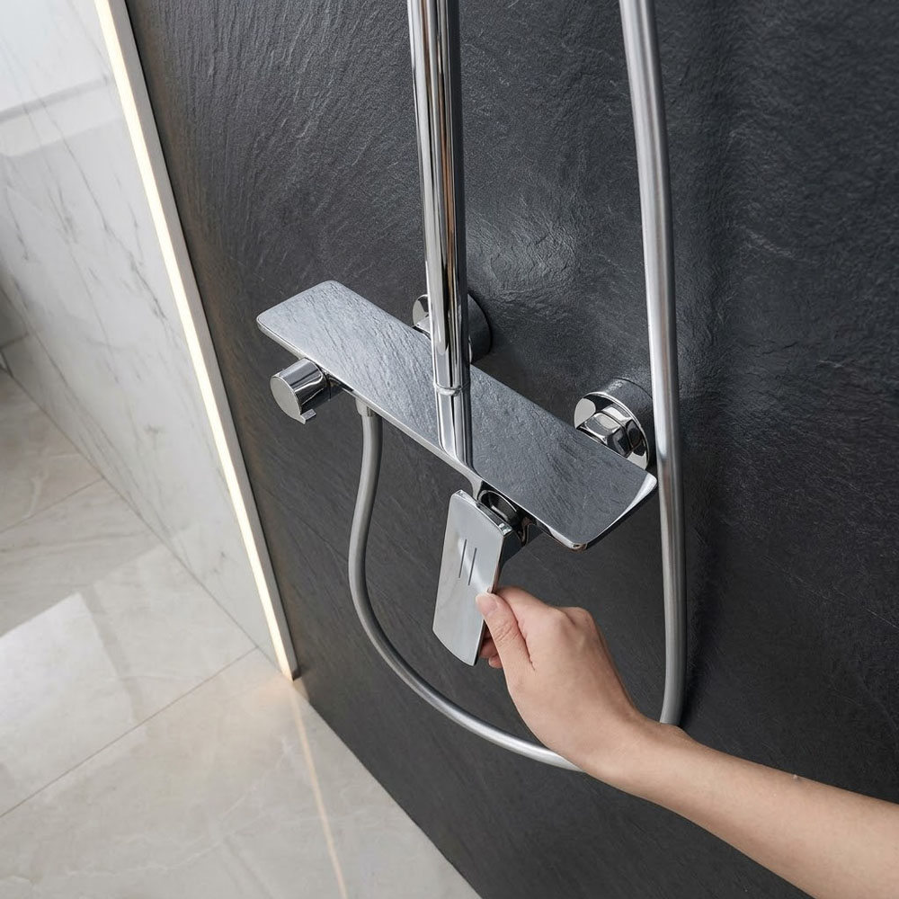 Củ sen đồng thau mạ Niken Crom 4 lớp với núm vặn điều khiển sen cây SC88