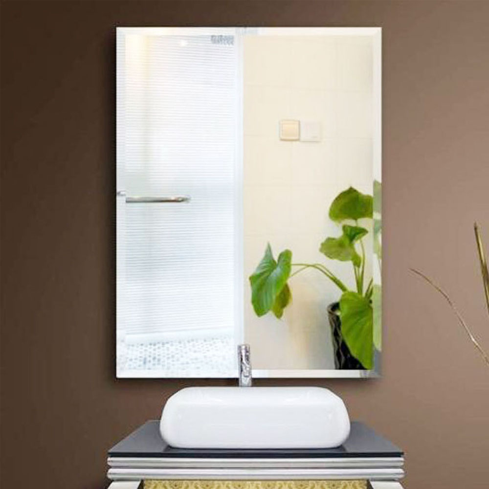 Gương soi nhà tắm tráng bạc 600x600mm chống ố mốc hình ảnh sắc nét