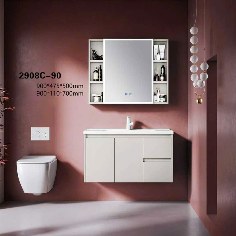 Thân tủ lavabo nhựa PVC YS2908C chống ẩm cho phòng tắm