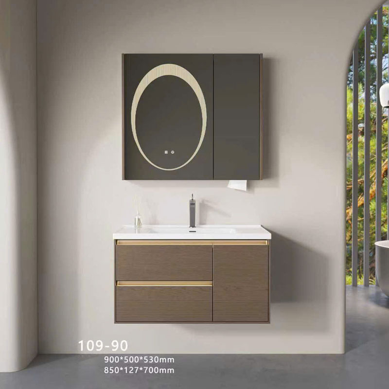 Khoang lưu trữ rộng rãi của tủ lavabo inox YS109