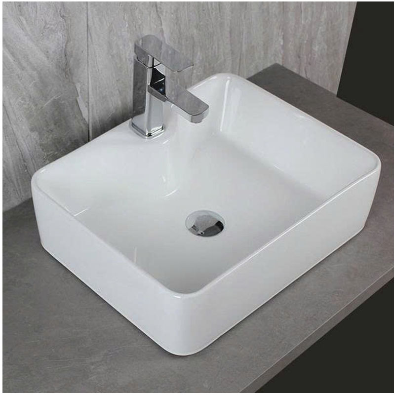 Lavabo đặt bàn vuông thiết kế hiện đại cho phòng tắm