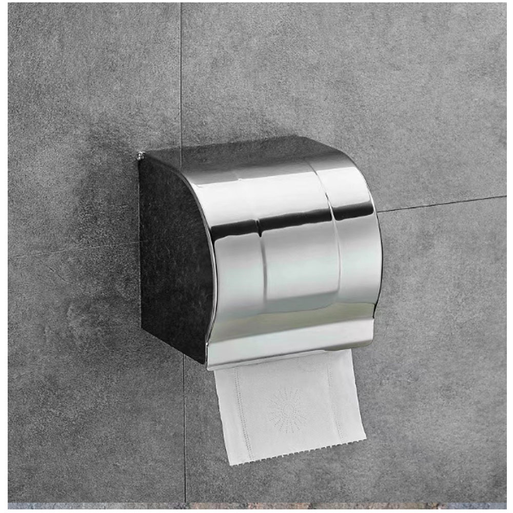 Lô giấy vệ sinh Inox 304 dày dặn chống han gỉ trong môi trường ẩm