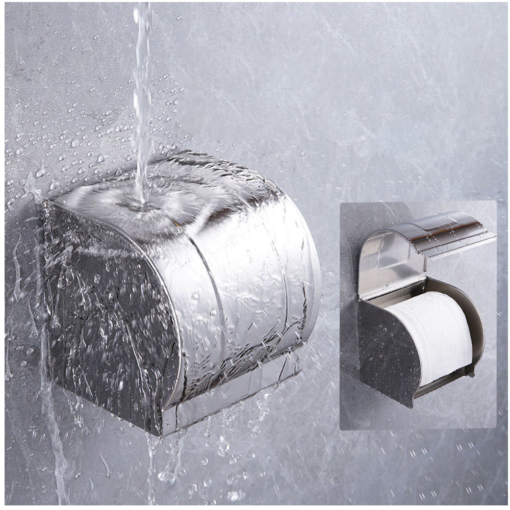 Lô giấy vệ sinh dạng kín Inox 304 bảo vệ giấy luôn khô ráo
