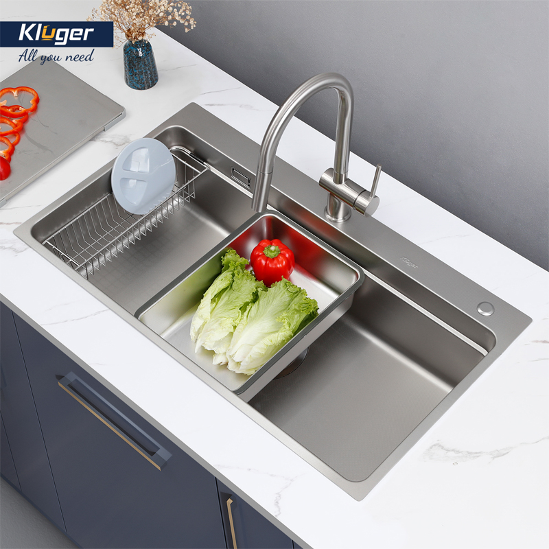 Chi tiết lòng chậu Kluger KF8850FS Plus chống trầy xước, thoát nước nhanh