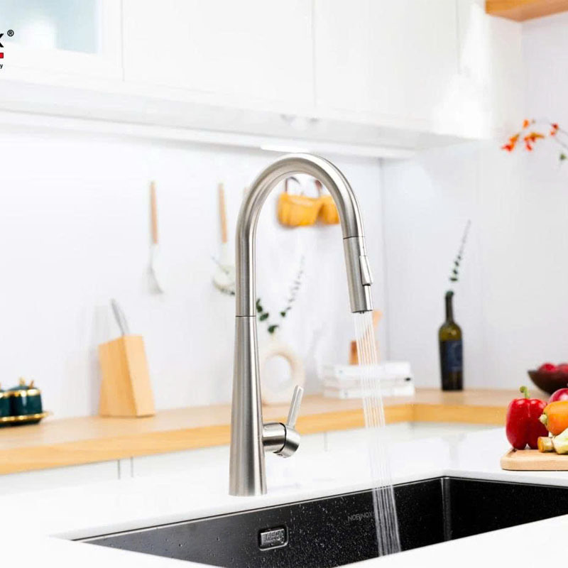 Chế độ xả phun mưa nhẹ nhàng của vòi Nobinox NX501 lý tưởng để rửa rau củ