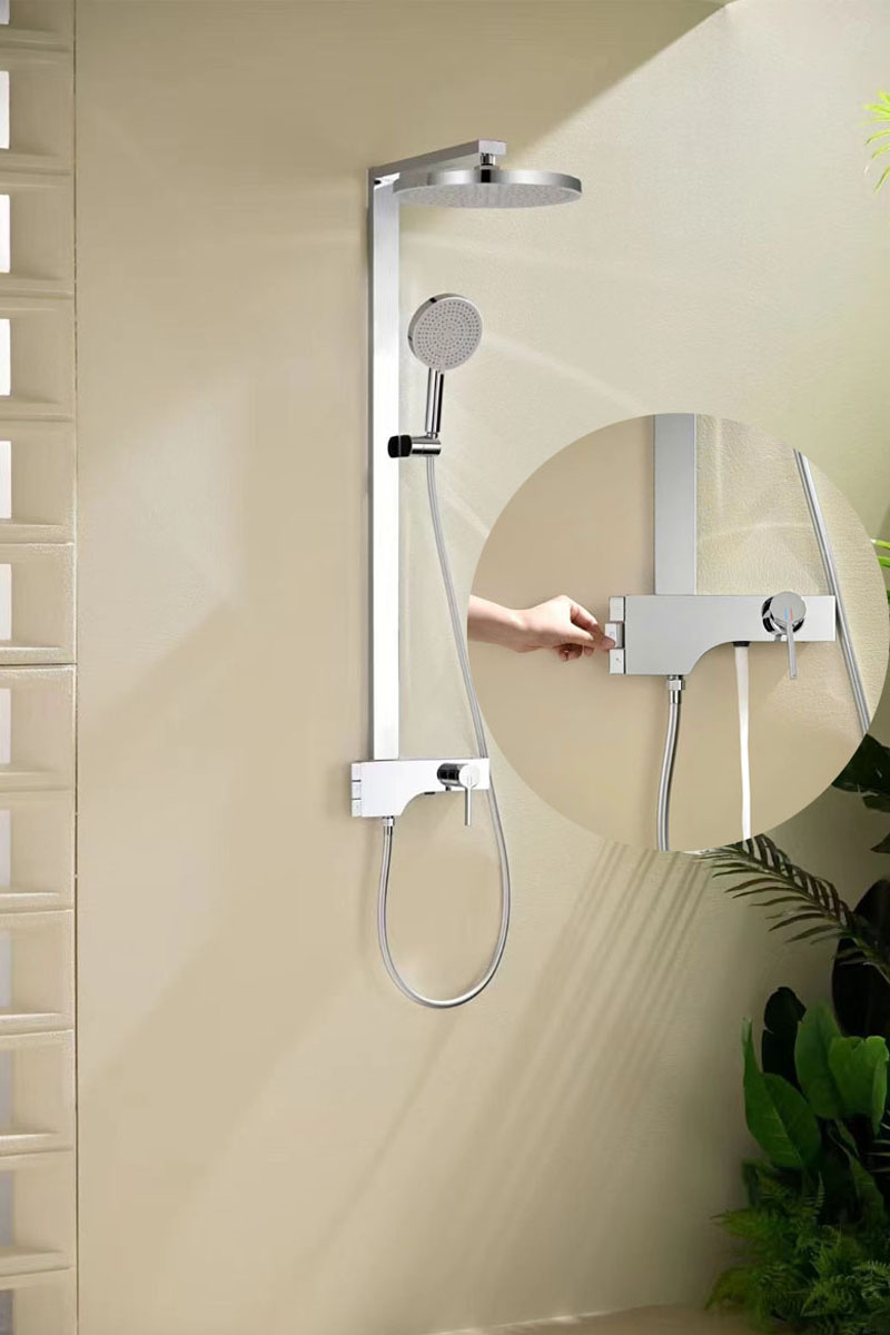 Sen cây nóng lạnh RGL91573 đồng mạ crom cao cấp áp tường gọn gàng