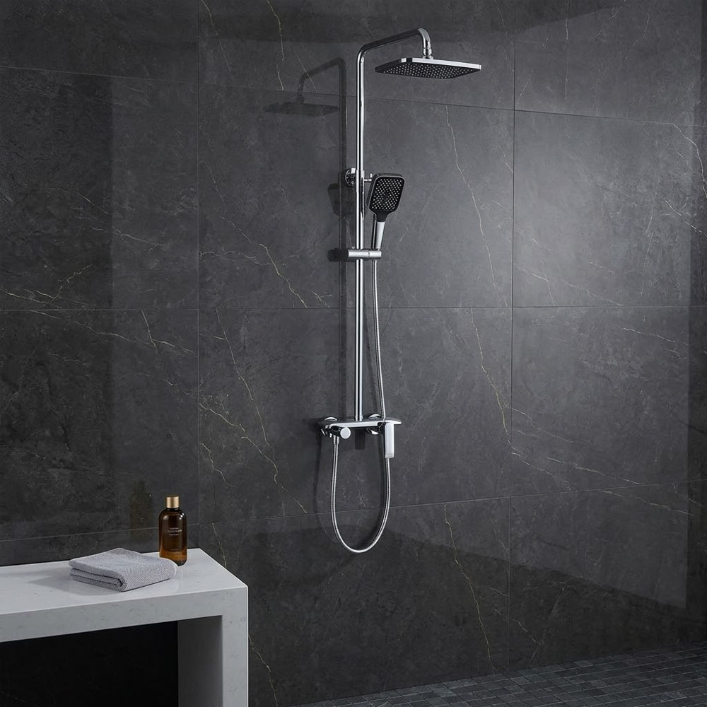 Sen cây tắm đứng nóng lạnh SC268C cao cấp đúc đồng thau mạ Niken Crom