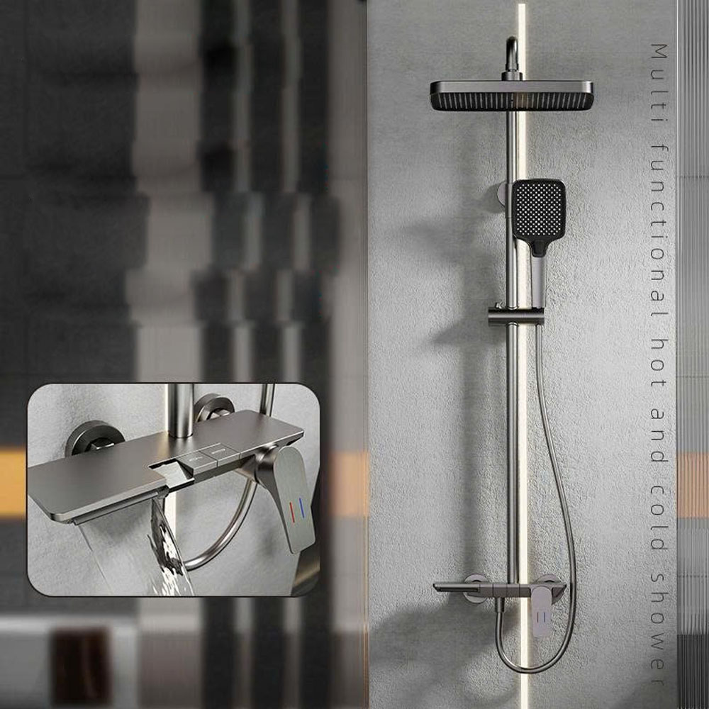 Sen cây tắm đứng phím đàn SC-117 Gray màu xám ghi cao cấp đúc đồng 59A
