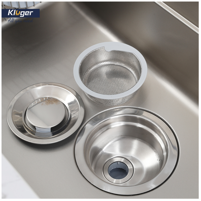 Hệ thống Siphon Z Slim và bát rác lớn chậu rửa Kluger KF7850FS Basic