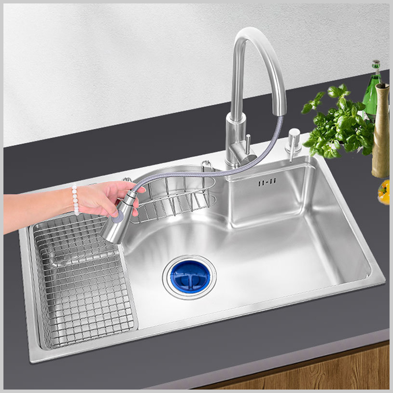 Thiết kế 3D ép khuôn tinh xảo của chậu rửa bát CR7848 inox 304