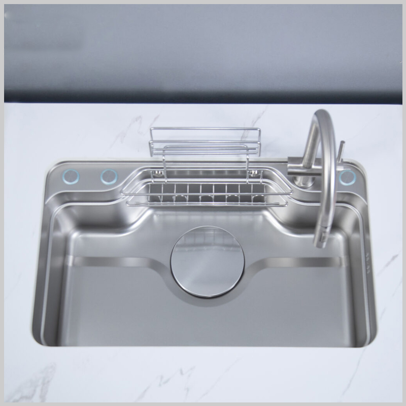 Công nghệ ép khuôn liền khối từ inox POSCO 304 trên chậu DG7548