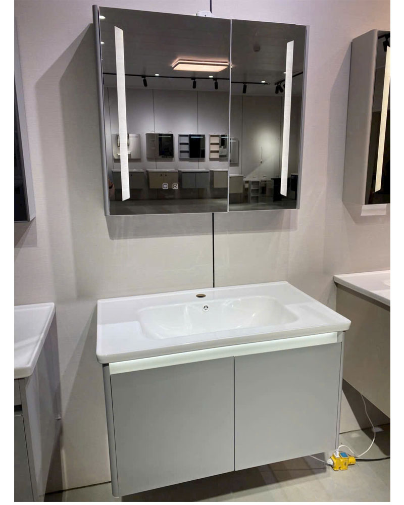 Tủ chậu Lavabo nhựa PVC kết hợp hợp kim nhôm chống ẩm và cong vênh tuyệt đối