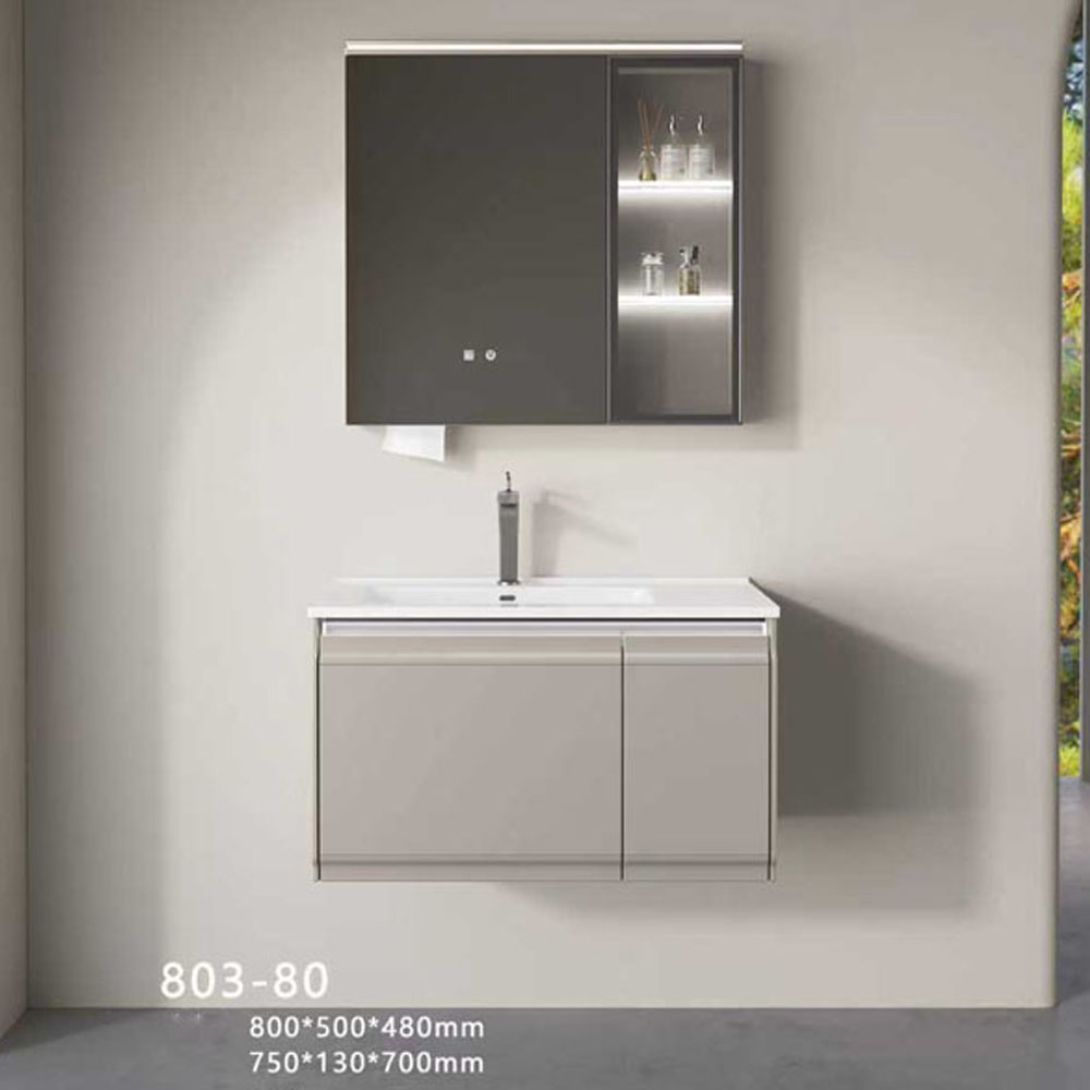 Tủ chậu Lavabo nhựa PVC nguyên sinh chống nước tuyệt đối màu trắng sứ