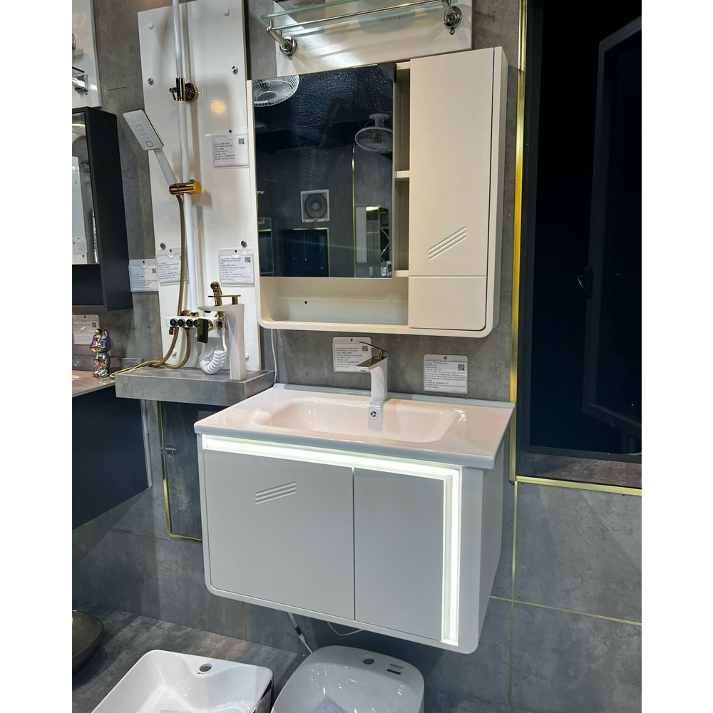 Thiết kế tủ lavabo treo tường KBS305 hiện đại cho chung cư