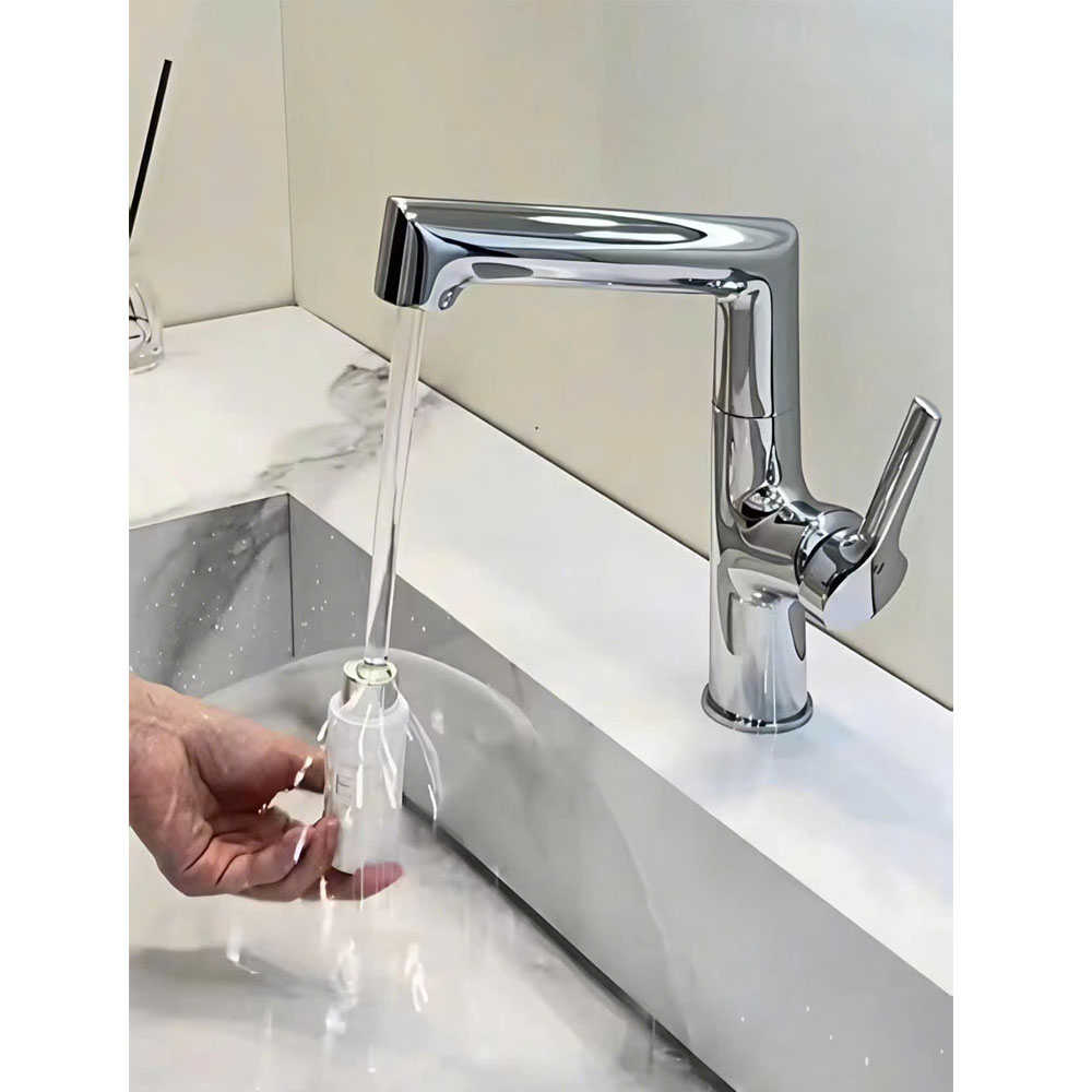 Vòi Lavabo nóng lạnh bằng đồng thau mạ Crom 3 lớp bền đẹp