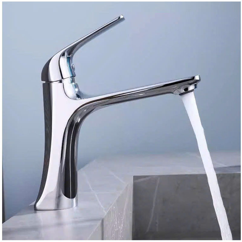 Vòi lavabo đồng mạ crom nóng lạnh cao cấp trong combo AV186