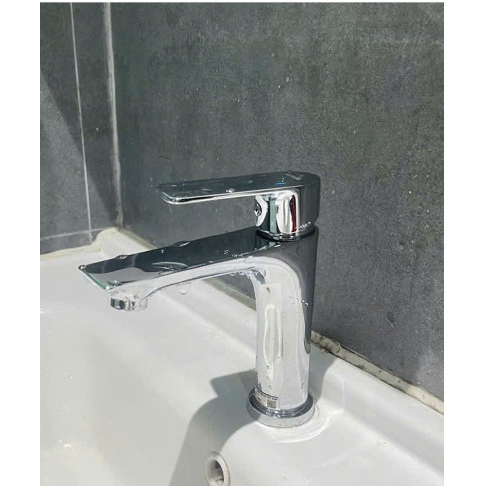 Vòi chậu Lavabo nóng lạnh bằng đồng mạ Crom 3 lớp chính hãng