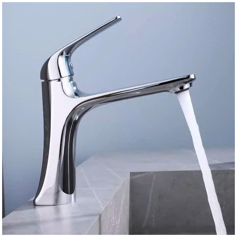 Vòi chậu lavabo nóng lạnh RGL5001 Lux thân đồng thau nguyên khối bền bỉ.