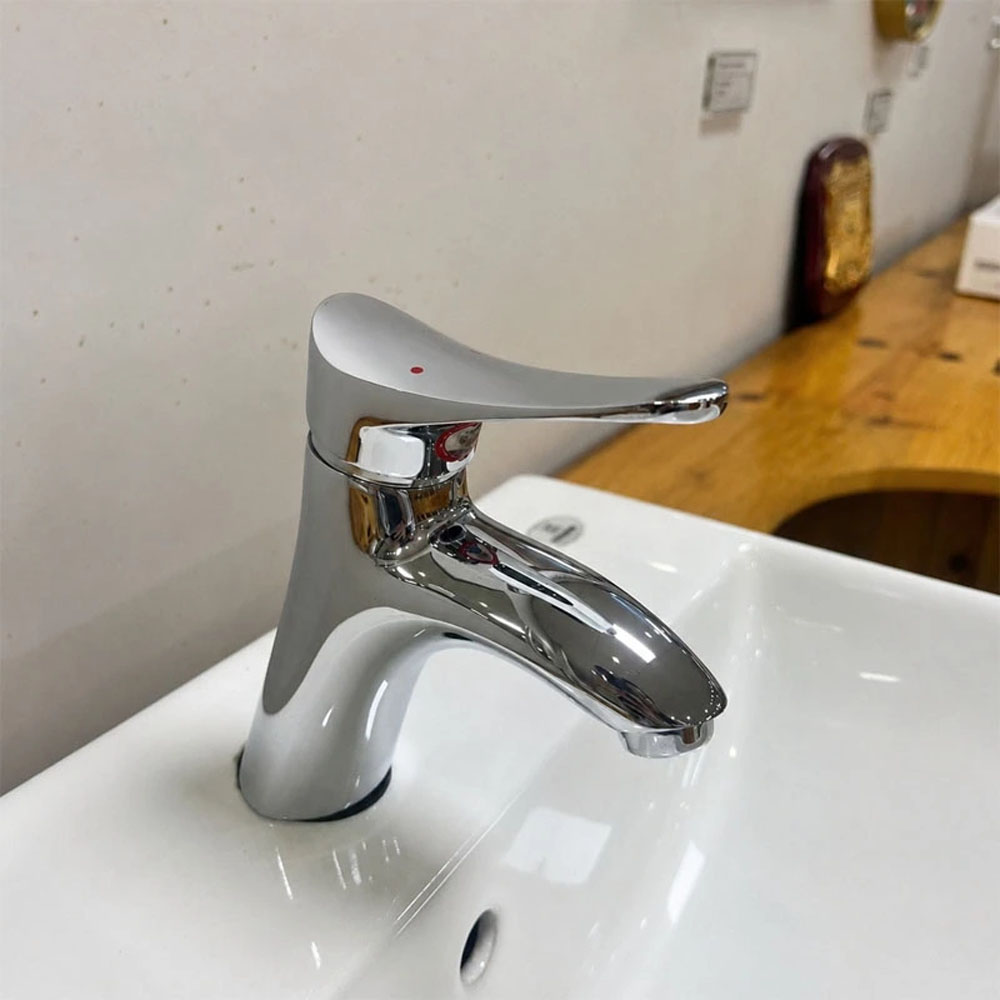 Vòi lavabo nóng lạnh TEADY 314 đồng thau mạ Crom 3 lớp