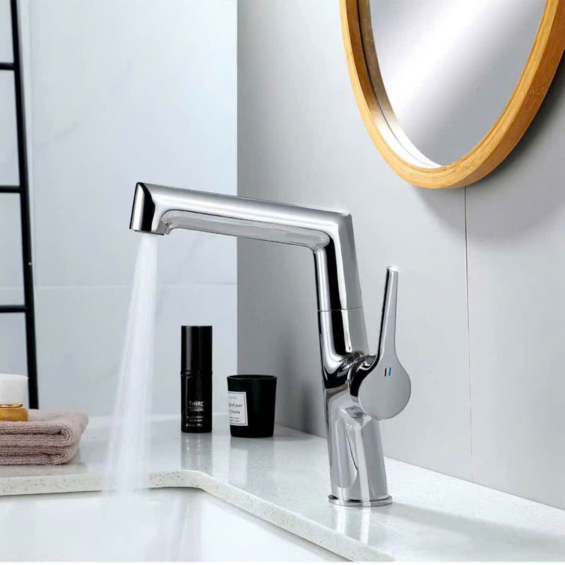 Vòi lavabo RGL018 đồng thau mạ Chrome Niken sáng bóng