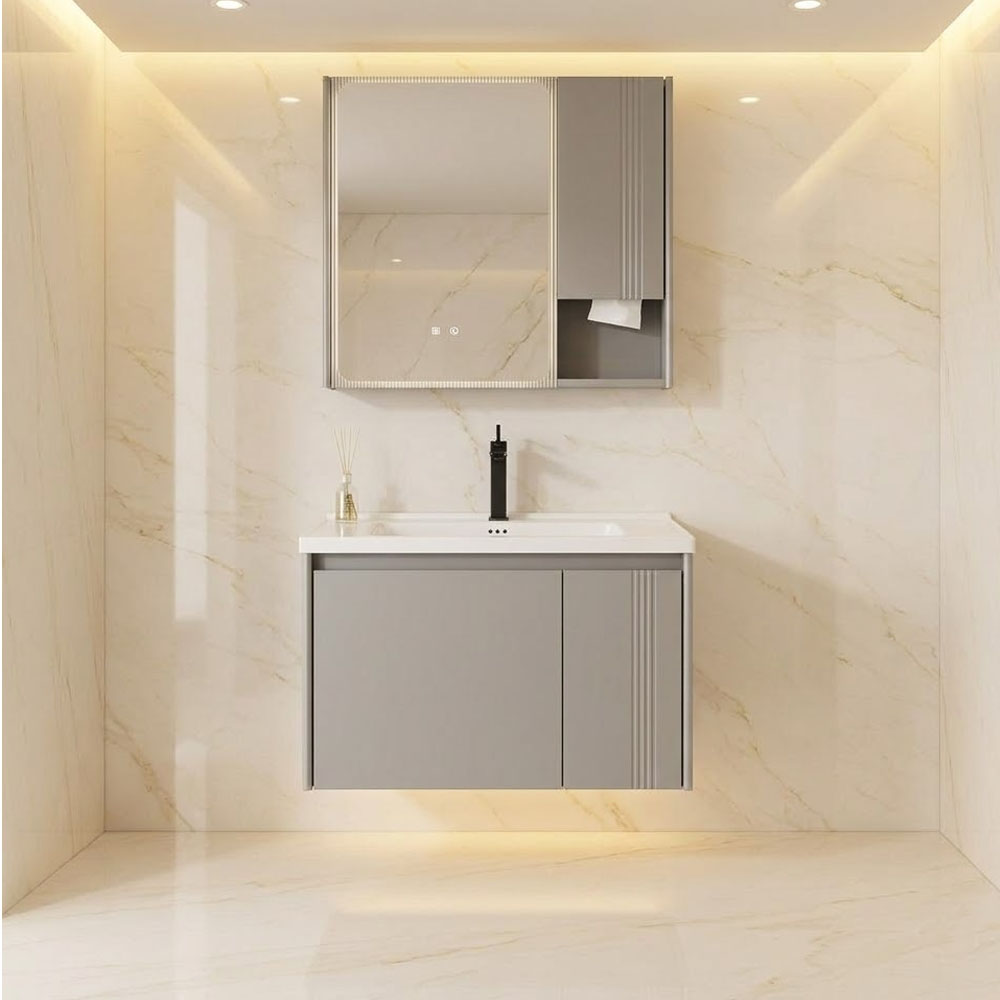 Bộ tủ chậu lavabo inox YS115 kiểu dáng hiện đại cho phòng tắm