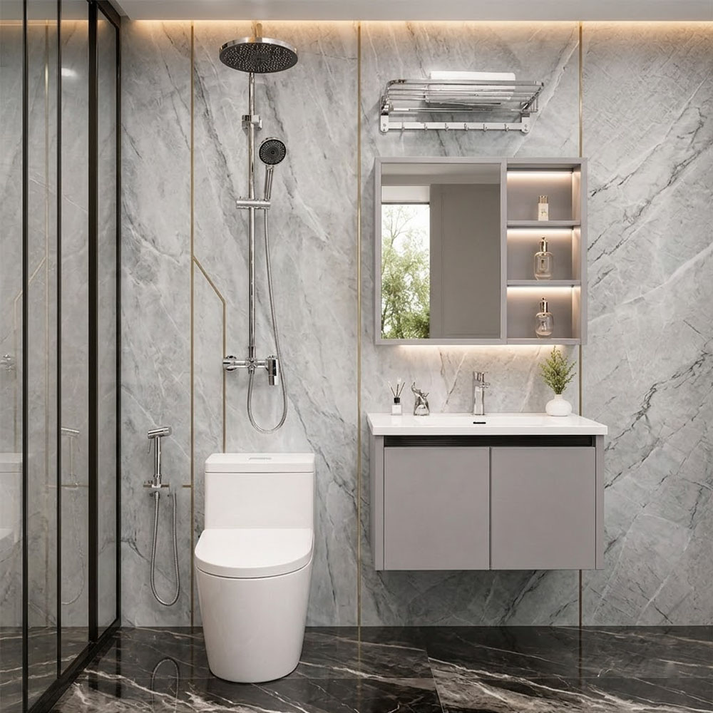 Combo Thiết Bị Vệ Sinh Phòng Tắm CB030 Cao Cấp – Trọn Bộ 8 Món Hiện Đại