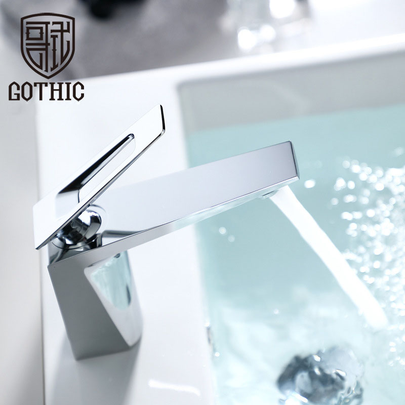 Vòi lavabo Teady V119B LUX chất liệu đồng mạ Crom sáng bóng chống ăn mòn