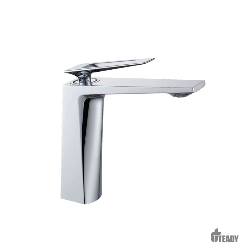 Vòi lavabo nóng lạnh Teady V109 chất liệu đồng thau mạ Chrome Niken sáng bóng