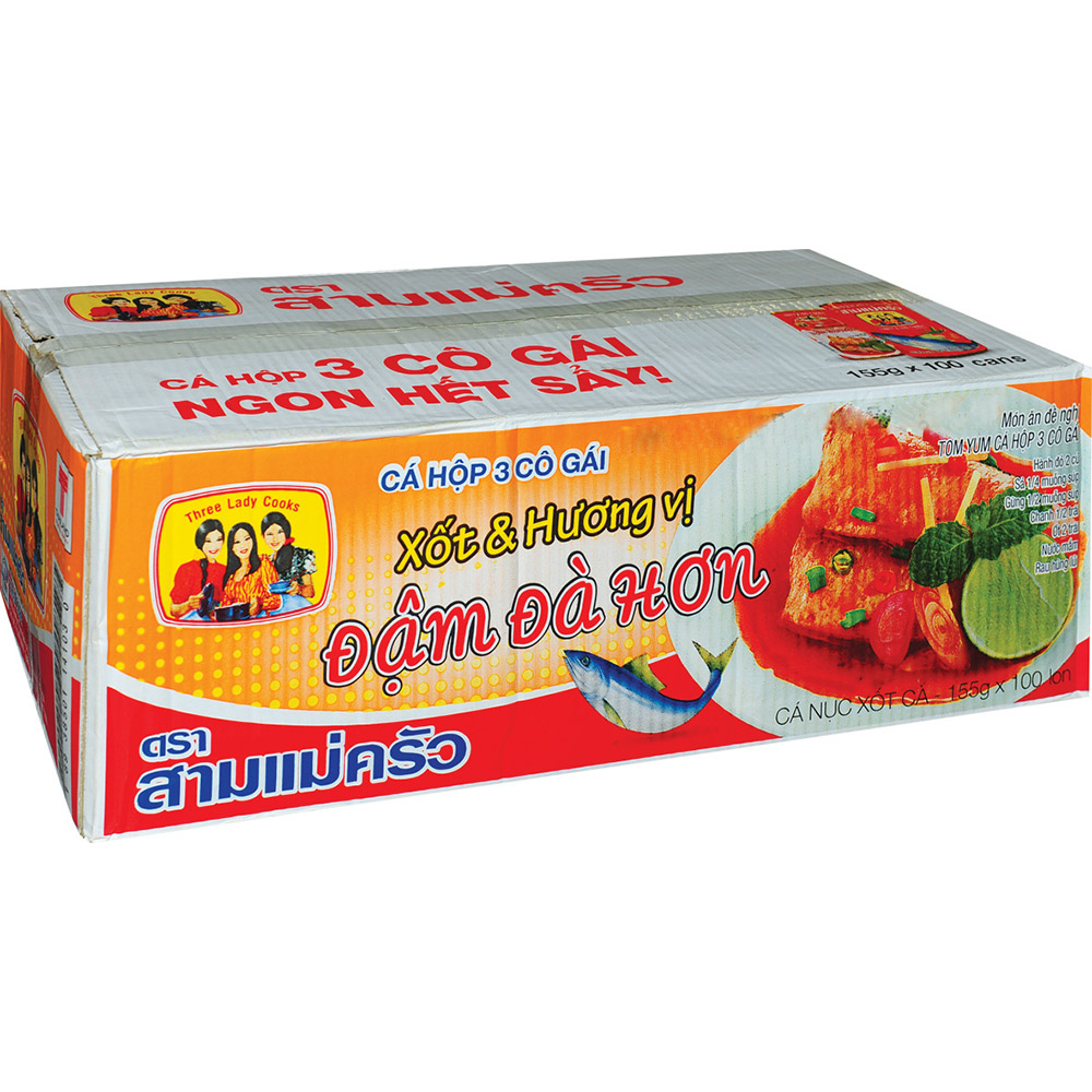 Đồ hộp cá nục 3 cô gái hộp 155g thùng 100