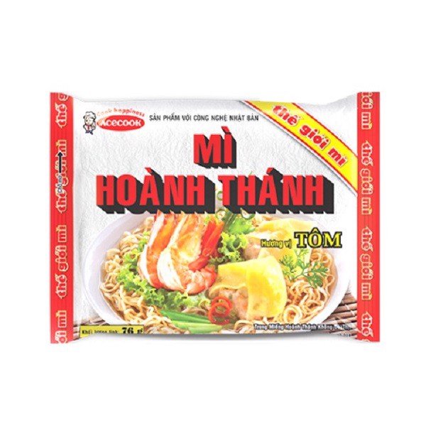 Mì ăn liền ACECOOK LẨU THÁI hoành thánh bịch 76g
