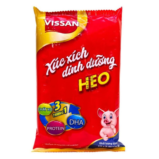 Xúc xích ăn liền VISSAN heo bịch 175g