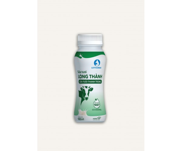 Sữa Thanh Trùng LONG THÀNH có đường - Bình 180ml