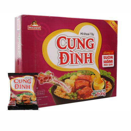 Mì ăn liền MICOEM CUNG ĐÌNH sườn hầm ngũ quả bịch 80g thùng 30