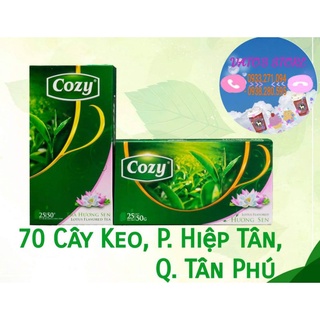 Trà túi lọc Cozy Hương Sen hộp 25 gói × 2g ( 50g )