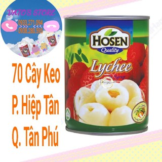 Vải ngâm Hosen đóng hộp lon 565gr