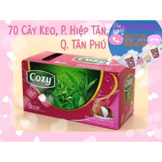 Trà túi lọc Cozy hương Vải hộp 25 gói × 2g ( 50g )
