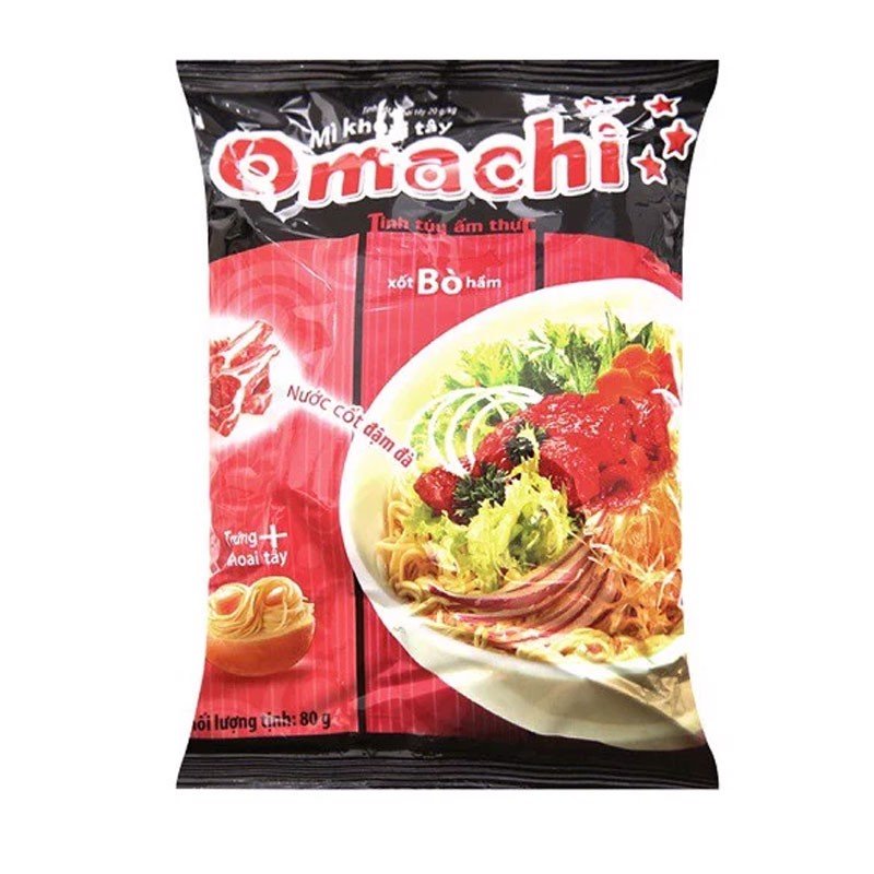 Mì ăn liền MASSAN OMACHI xốt bò hầm bịch 80g