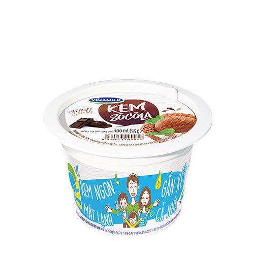 Kem ăn VINAMILK socola ly 100ml