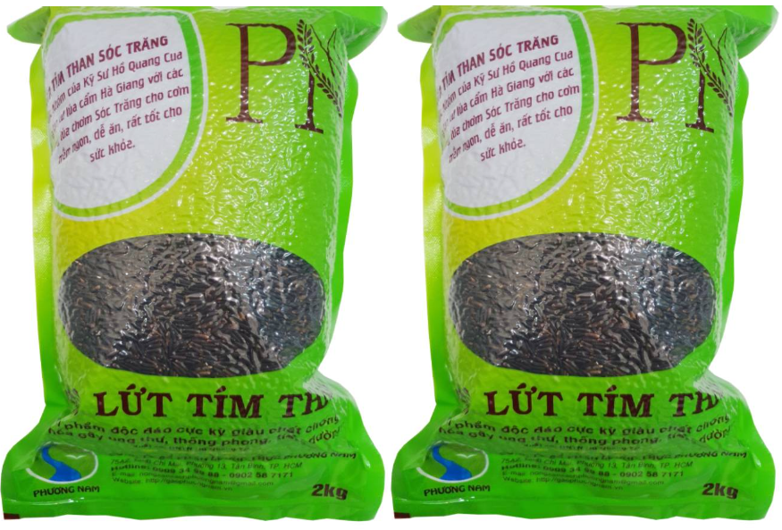 Combo 10 túi 2kg gạo lứt tím than sóc trăng ST / Combo 2 túi Gạo Đặc Sản Sóc Trăng ST Tím Than 2kg