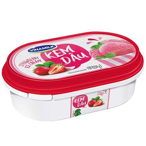 Kem ăn VINAMILK dâu hộp 1.0 kg