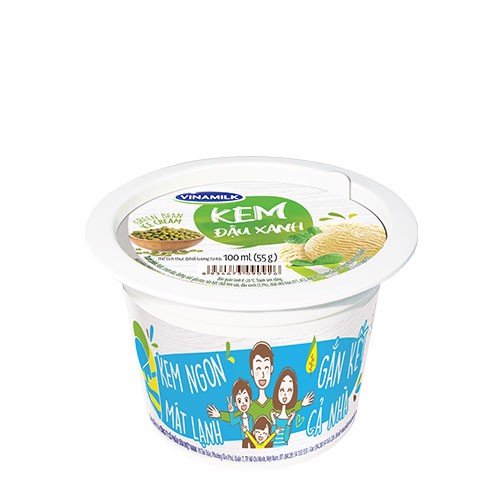 Kem ăn VINAMILK đậu xanh ly 100ml