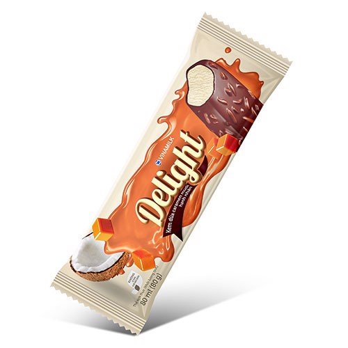 Kem ăn VINAMILK DELIGHT dừa caramen cây 80g